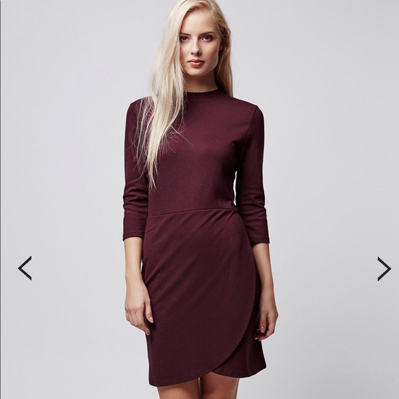 wrap front bodycon dress